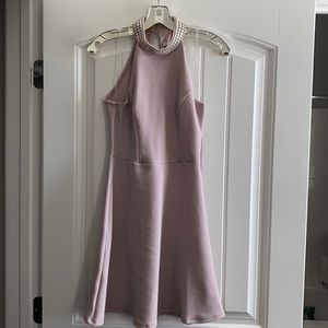 Jeweled neck dress